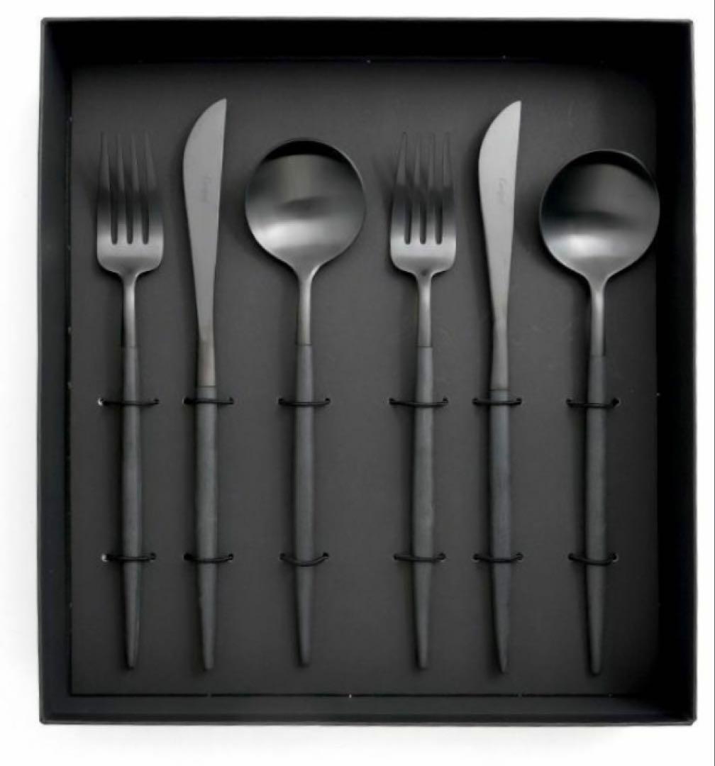 【さんたさん専用】Cutipol カトラリーセット 6点 ブラックブラック