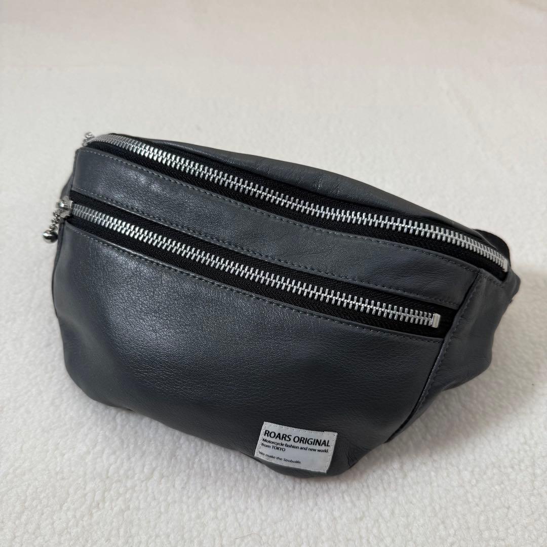ROARS ORIGINAL グレー ボディバッグ　ほぼ未使用