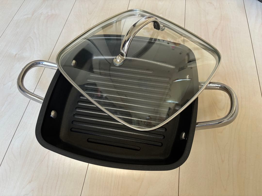 新品未使用 MEYER スクエアグリルパン プレス付き 24cm