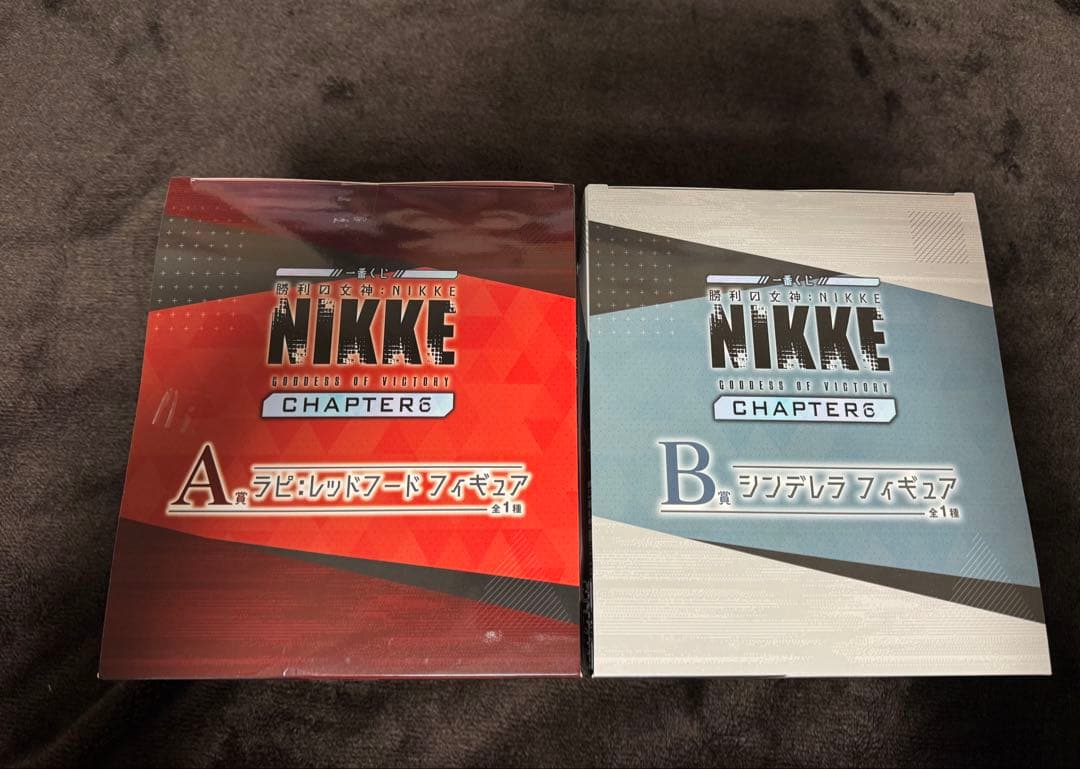 一番くじ　ニケ　A賞、B賞フィギュア、C賞ボード、D賞クッション、下位賞セット