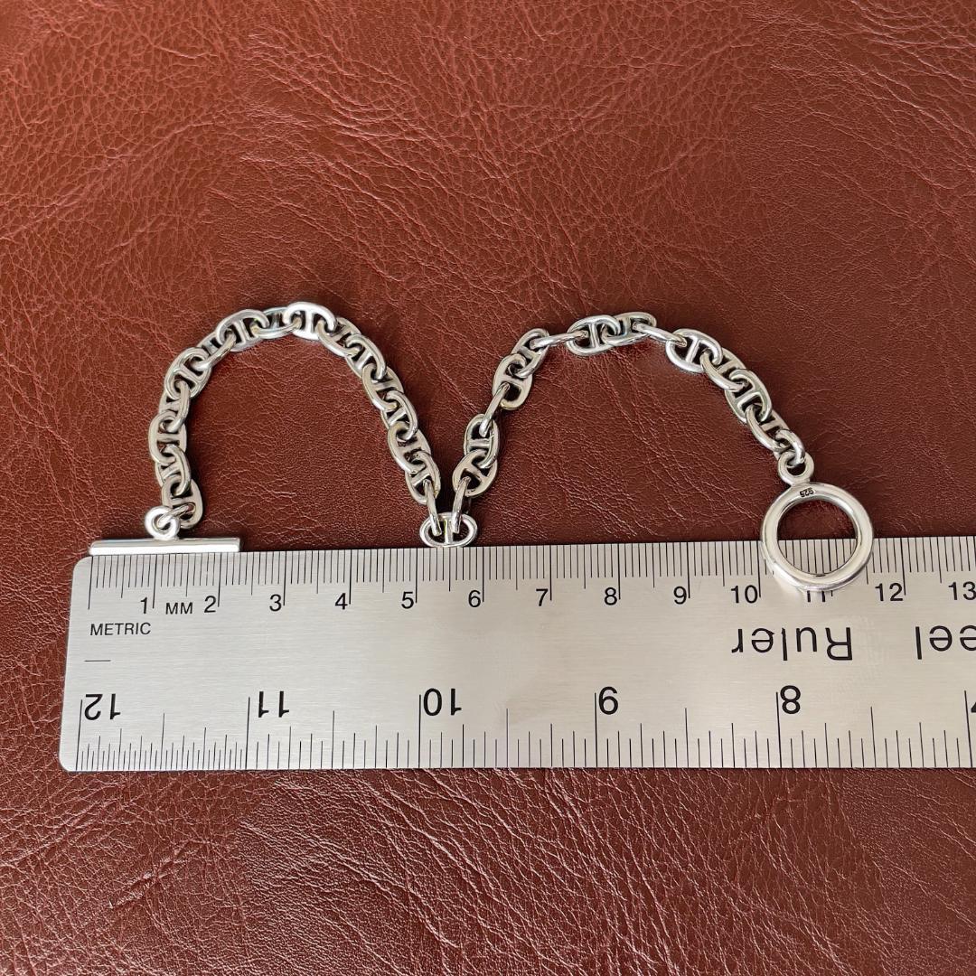 メンズ シルバー925 ブレスレット アンカーリンク シェーヌダンクルデザイン
