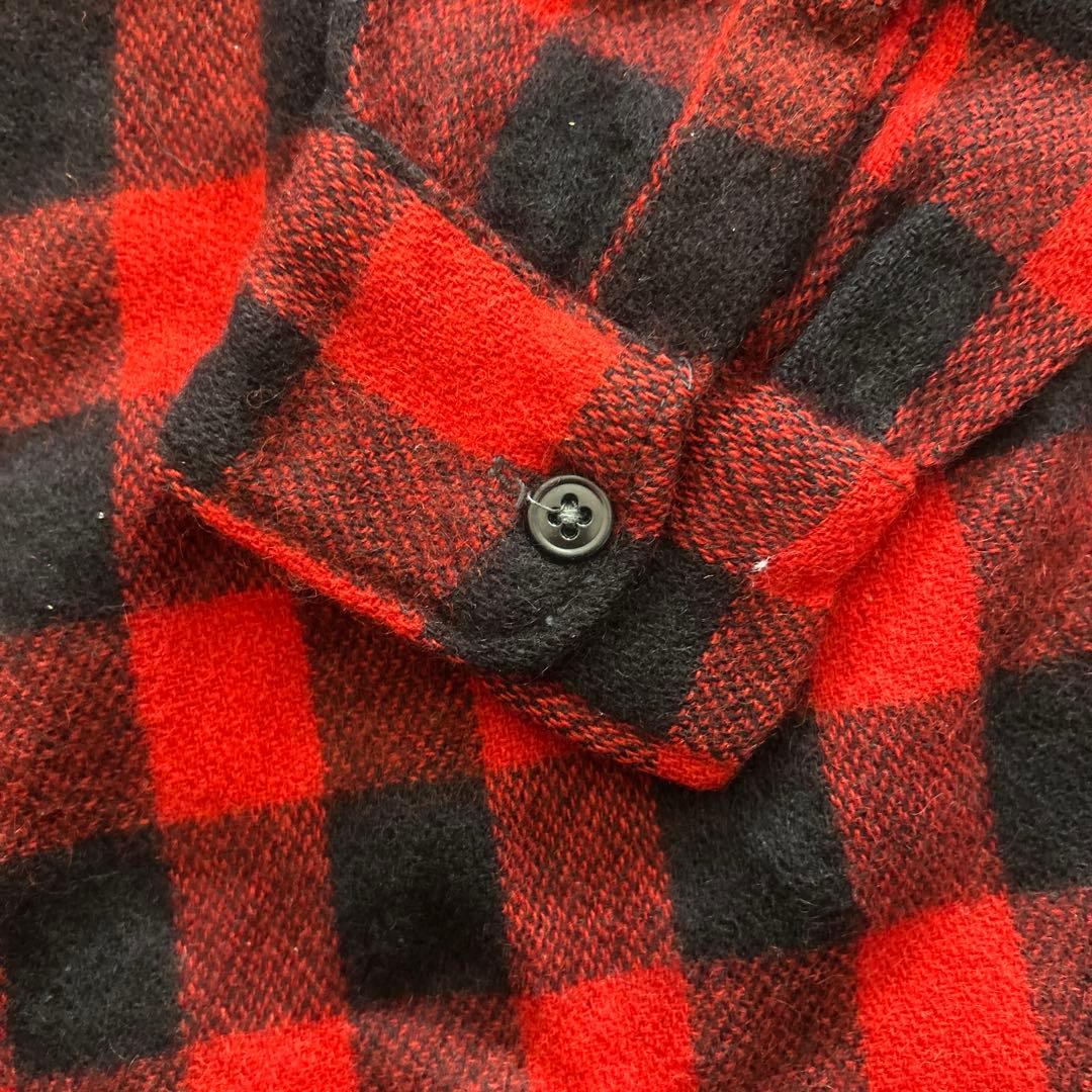 FIVE BROTHER ネルシャツ ブロックチェック　赤黒