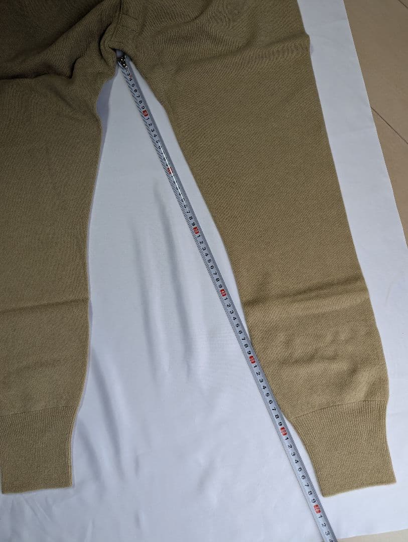 【未使用】ALPHA カシミヤ 上下セット タグ付き　Lサイズ ベージュ