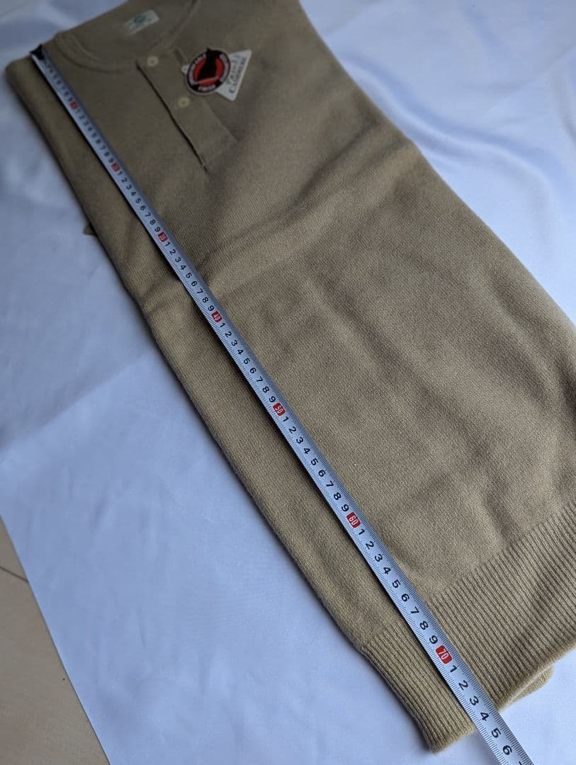 【未使用】ALPHA カシミヤ 上下セット タグ付き　Lサイズ ベージュ