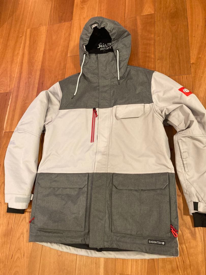686スノーボードウェア Mサイズ　グレーとホワイト