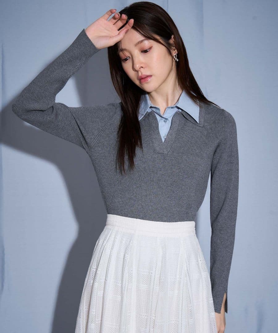 【新品】ノエラ　ダブルカラードッキングニット