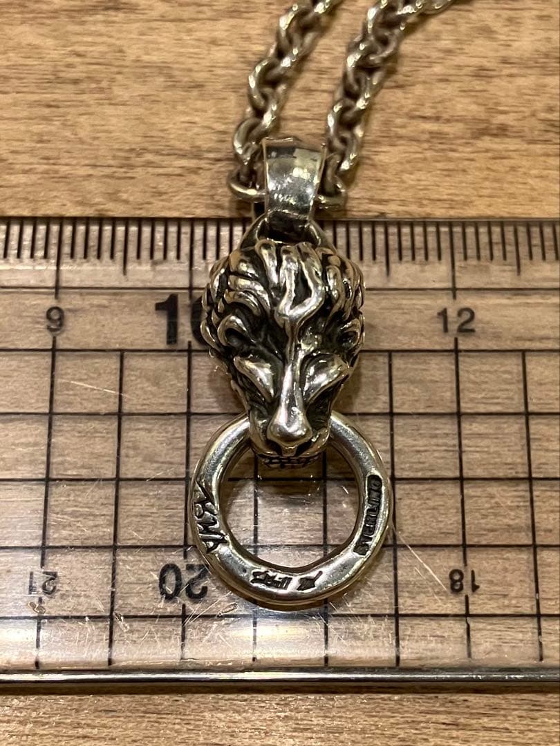 Julaビルウォールレザー　ライオンヘッド　ペンダント　ネックレス