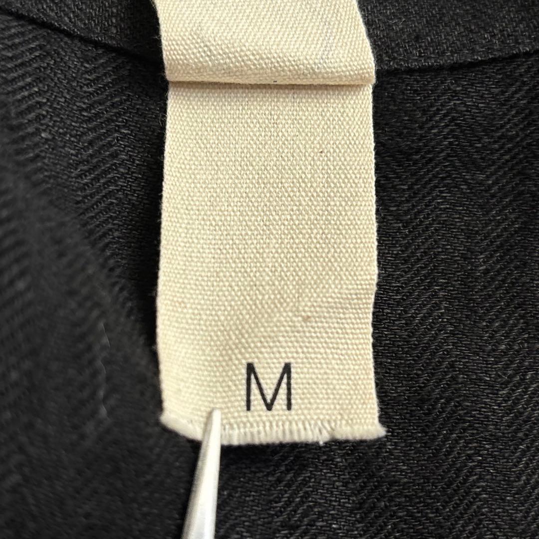 O project【M】リネン 麻 フーデットコート オーバーサイズ ブラック