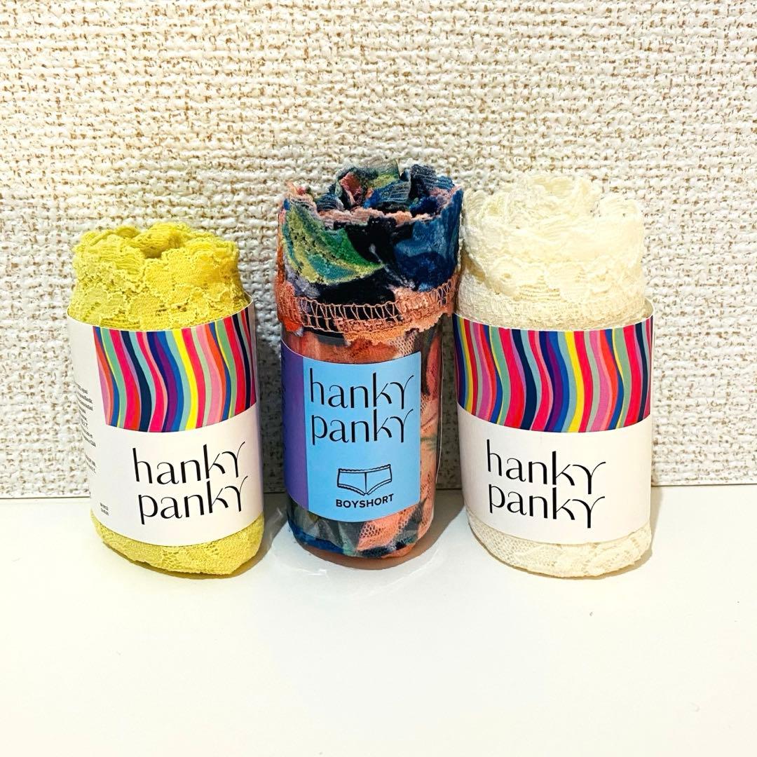 【新品未使用】ハンキーパンキー　ボーイショーツ　3点　レース　総柄