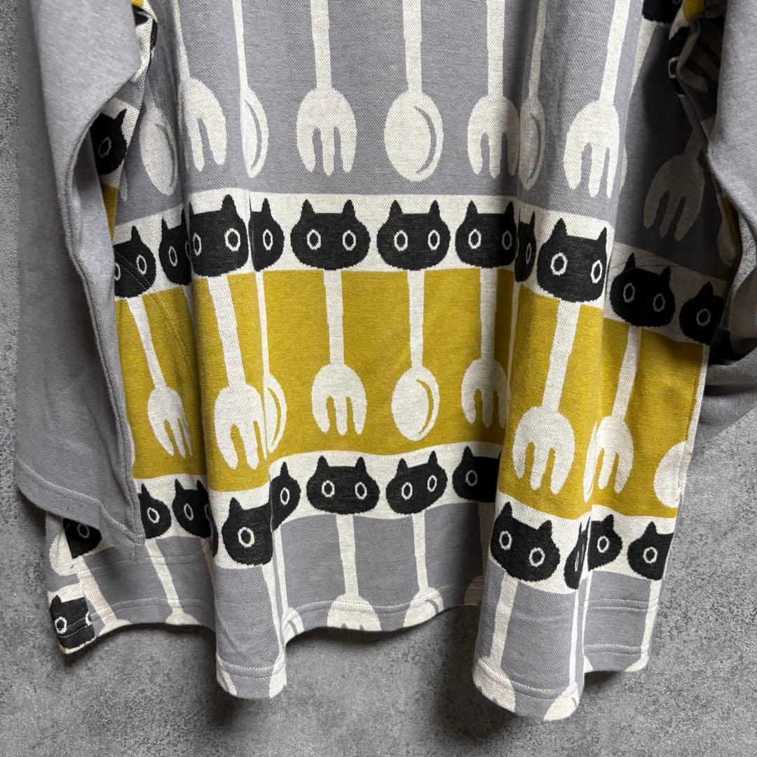 新品　マタノアツコ MEME・フォーク・スプーン柄パジャマ「4Lサイズ」①