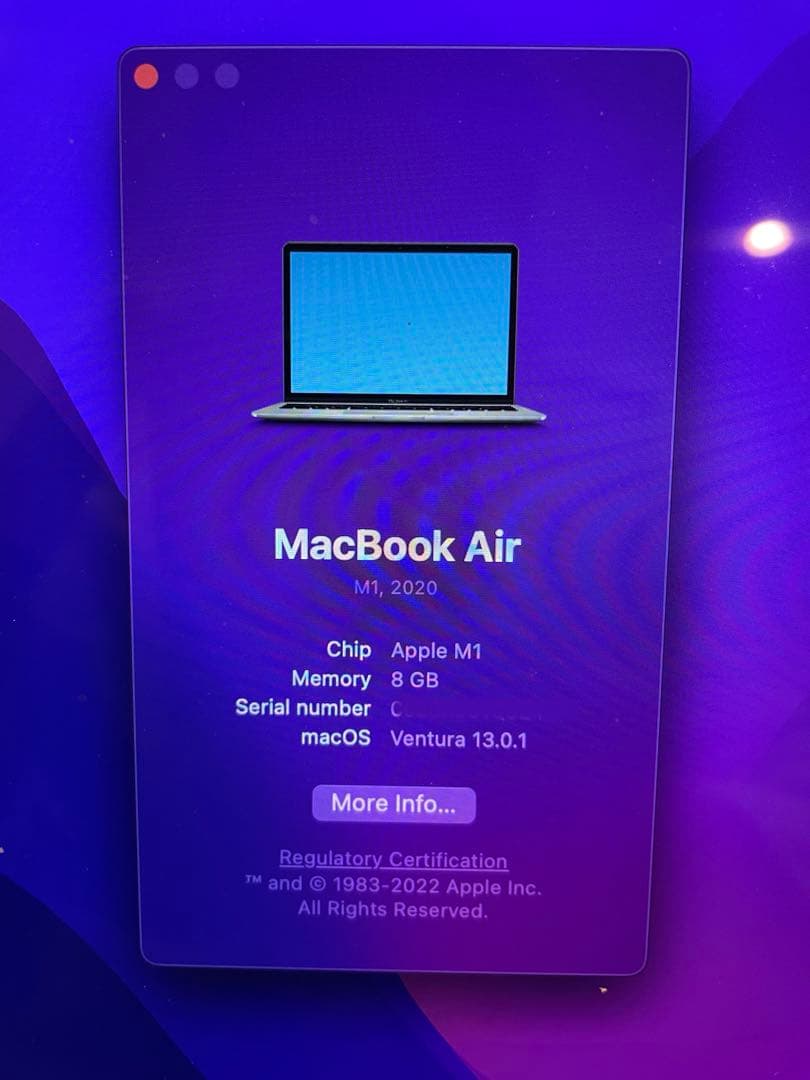 【超美品】MacBook Air 2020 M1 US配列 8GB/256GB