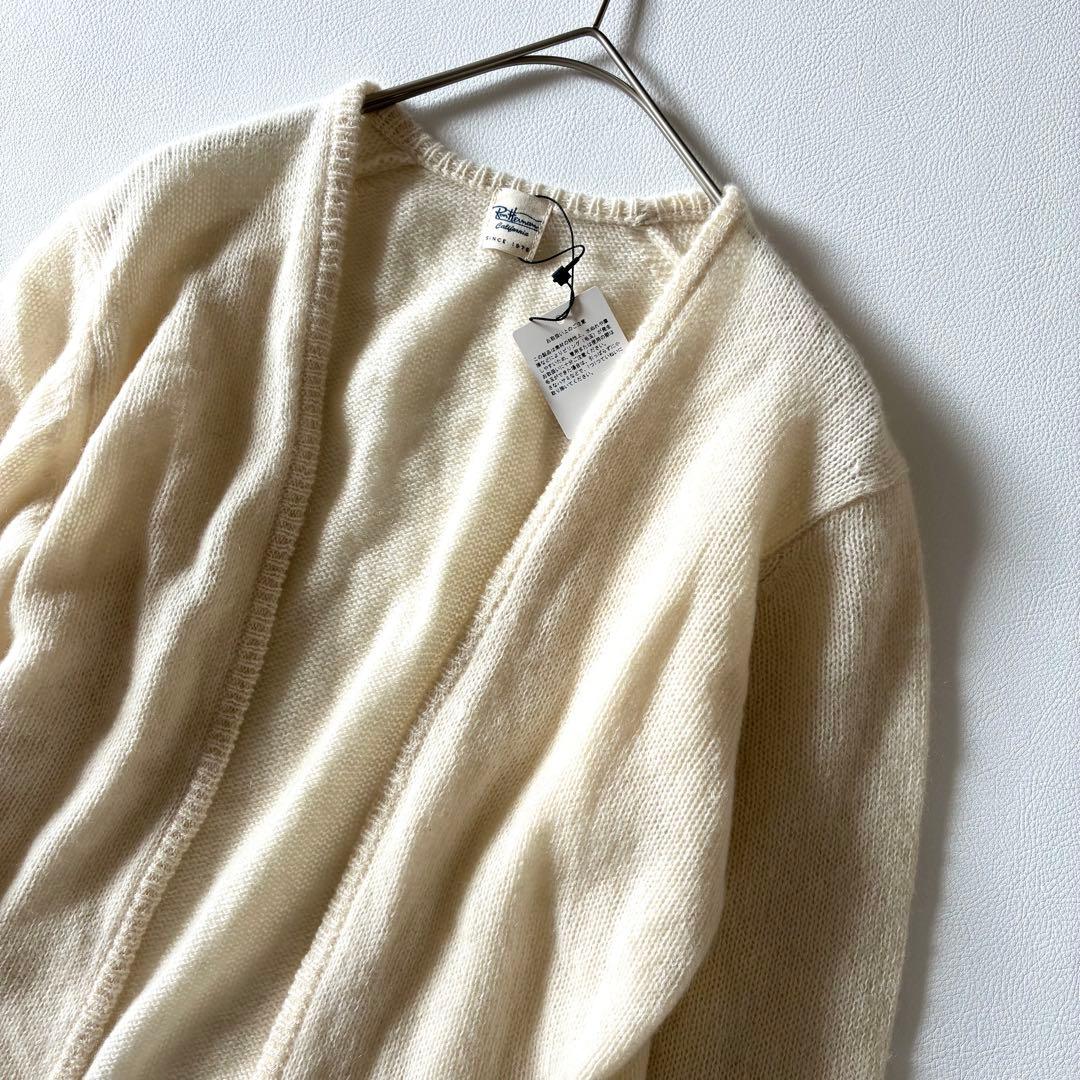 未使用タグ付✨Ron Herman　長袖カーディガン　ピュアカシミヤ100%　白