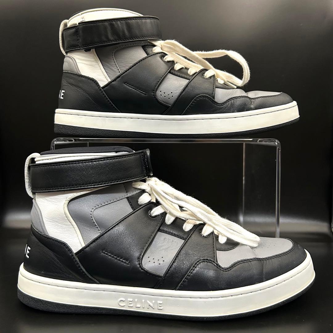 【極美品】セリーヌ ハイカットスニーカー CT-05 ベルクロストラップ 黒