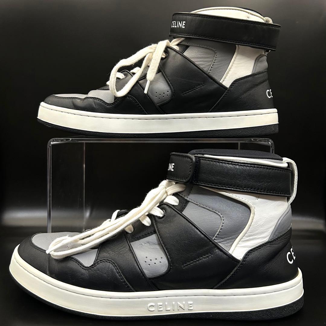 【極美品】セリーヌ ハイカットスニーカー CT-05 ベルクロストラップ 黒