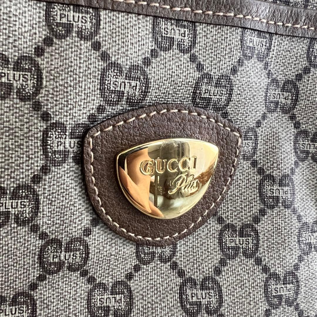 グッチ ボストンバッグ グッチプラス シェリーライン PVC 大容量 ロゴ金具