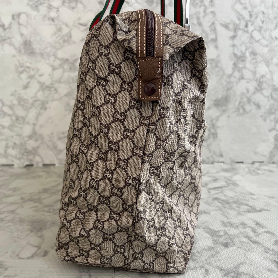 グッチ ボストンバッグ グッチプラス シェリーライン PVC 大容量 ロゴ金具