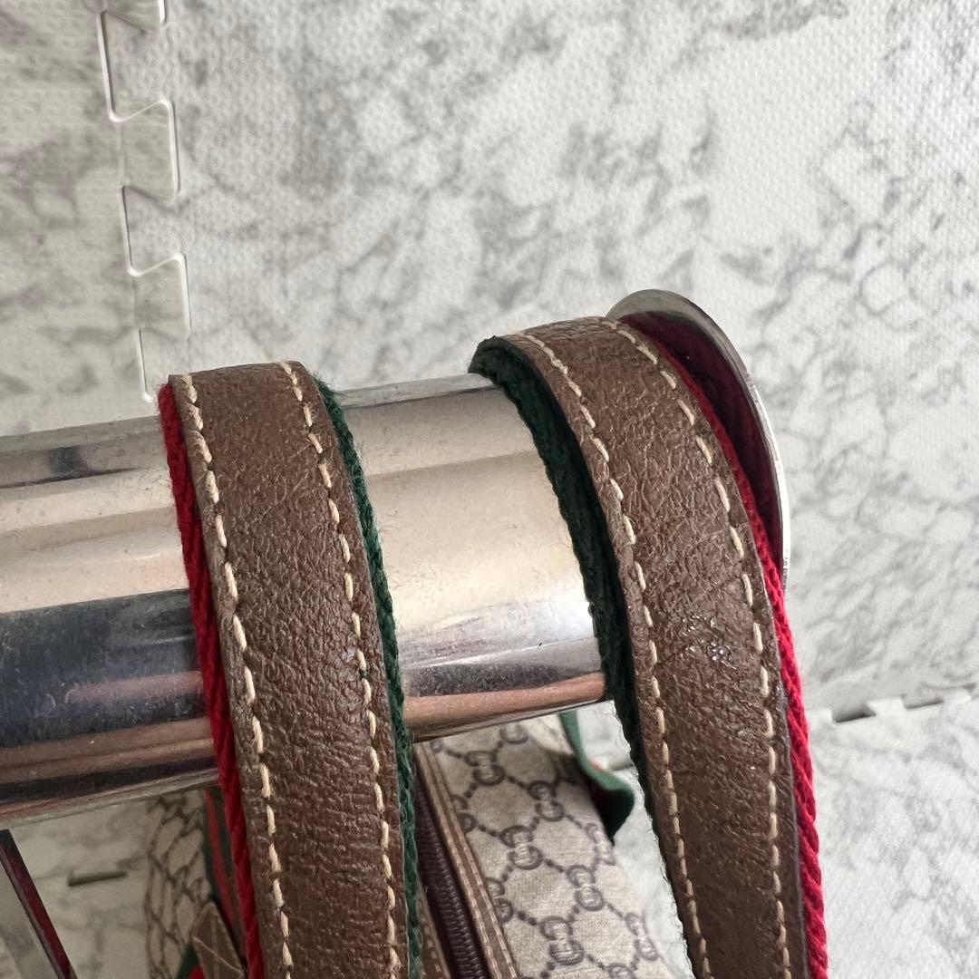 グッチ ボストンバッグ グッチプラス シェリーライン PVC 大容量 ロゴ金具