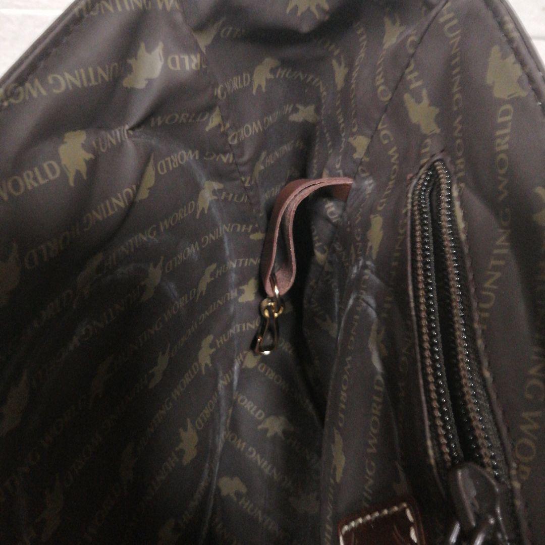 ハンティングワールド ベージュ キャンバス トートバッグ