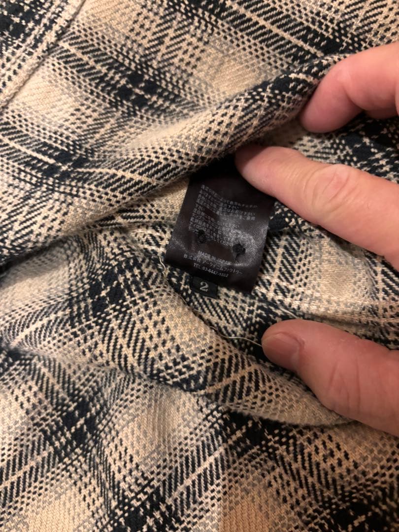 マインデニム　オンブレ　チェックシャツ