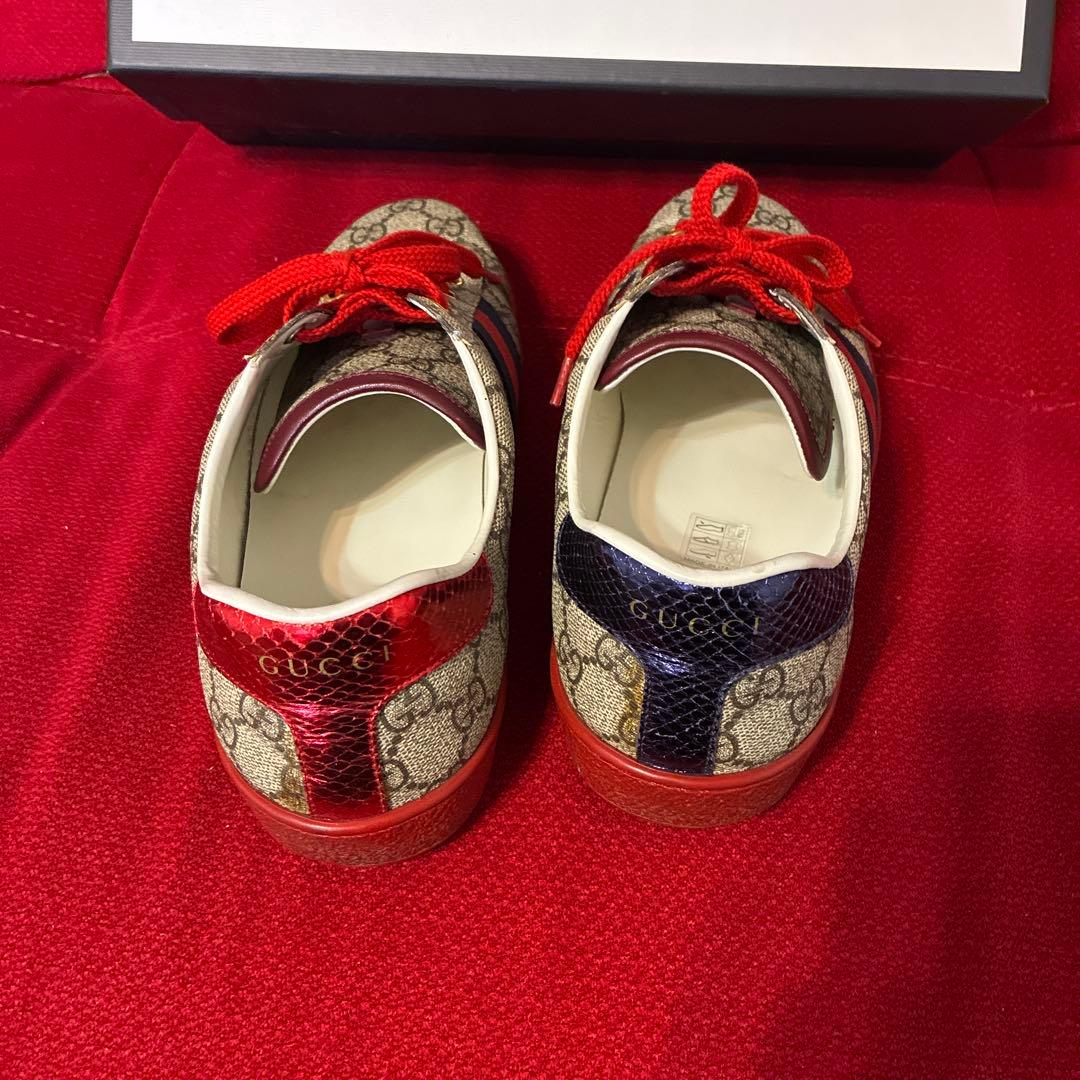 専用　GUCCI GGパターン スニーカー ベージュ/赤/青
