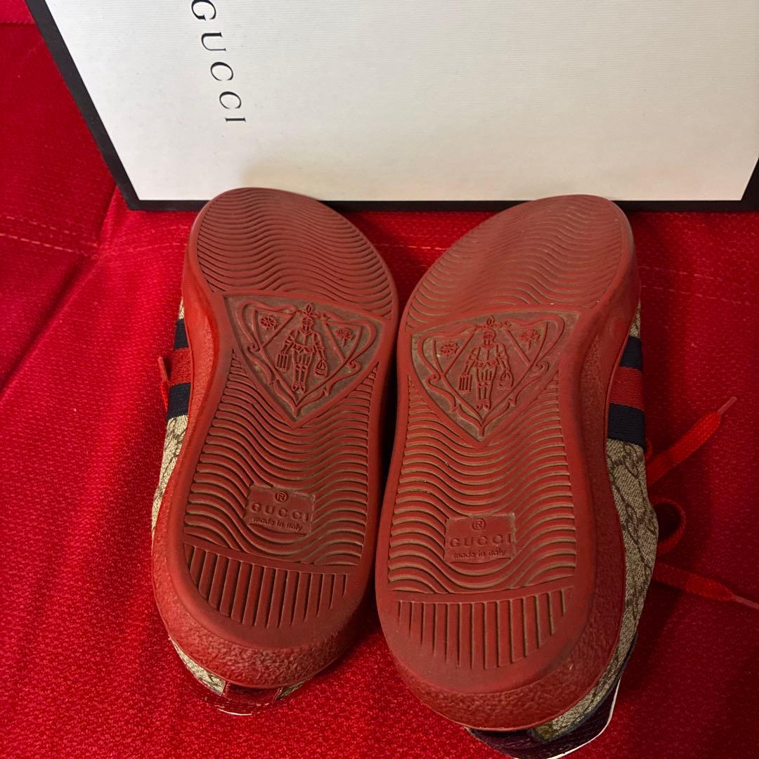 専用　GUCCI GGパターン スニーカー ベージュ/赤/青