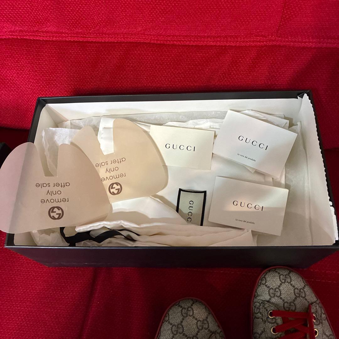 専用　GUCCI GGパターン スニーカー ベージュ/赤/青