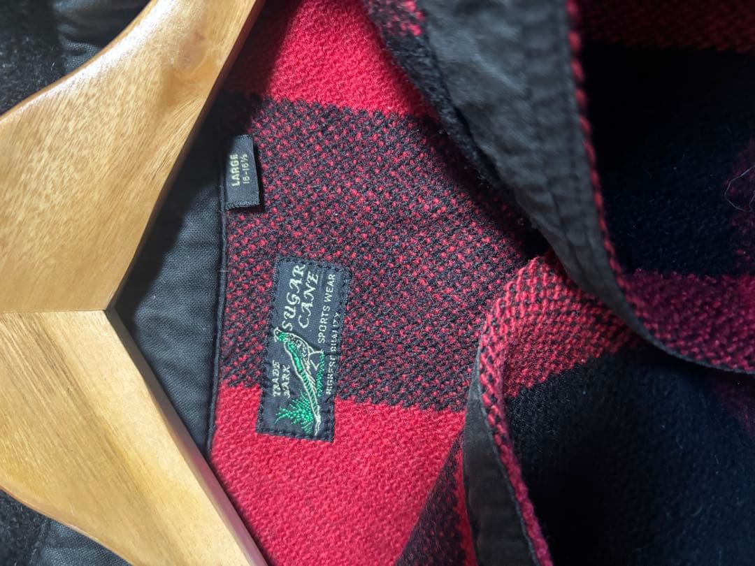 し*ん様 SUGAR CANE 赤黒チェックネルシャツ