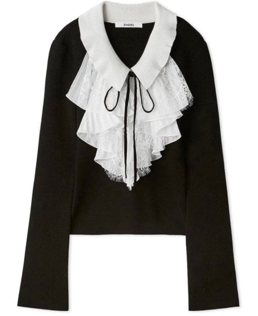 スナイデル Sustainableレイヤードラッフルニットプルオーバー