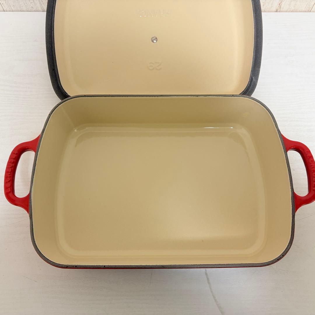 LE CREUSET ココットレクタンギュラー　29cm チェリーレッド