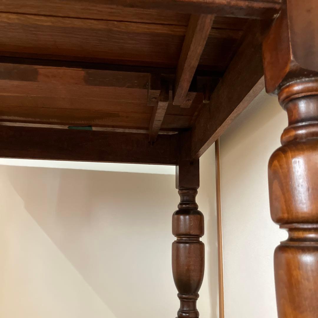 lG29！ ビンテージダイニングテーブル、ドローリーフテーブル伸長式