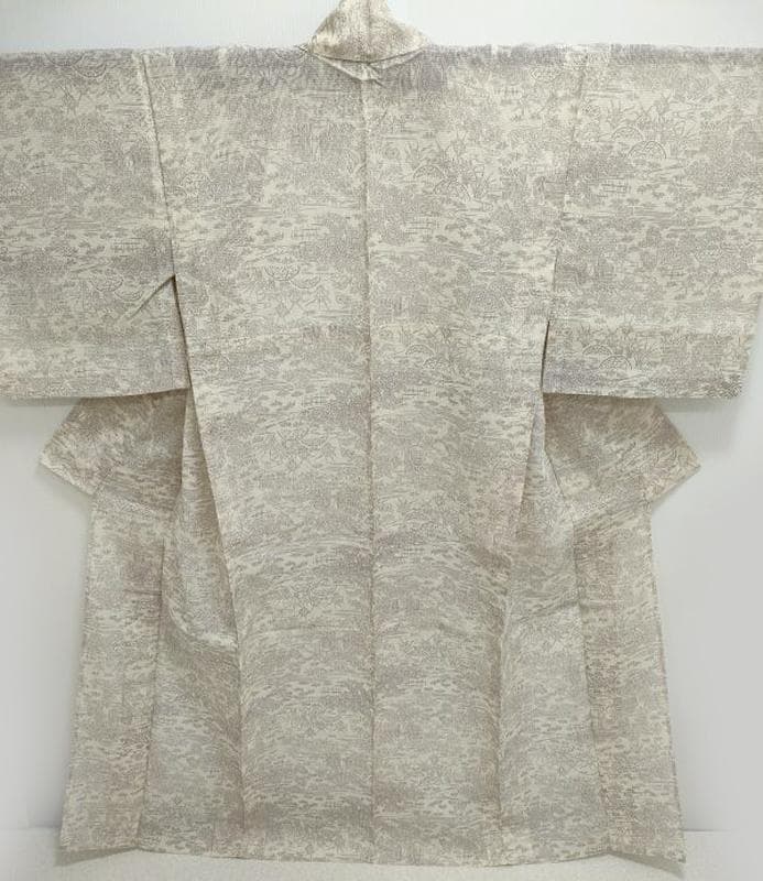 Club藤★夏 絹紅梅 小紋 浴衣 友禅文様 カジュアル 御仕立上り（3438）