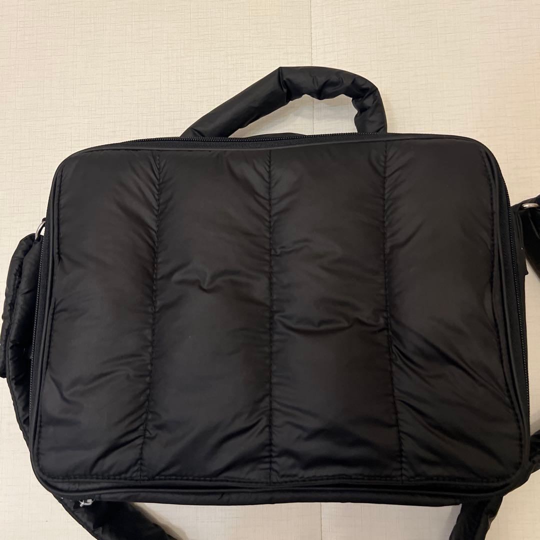 【美品】calin カラン マザーズバッグ ブラック キルティング マグネット式