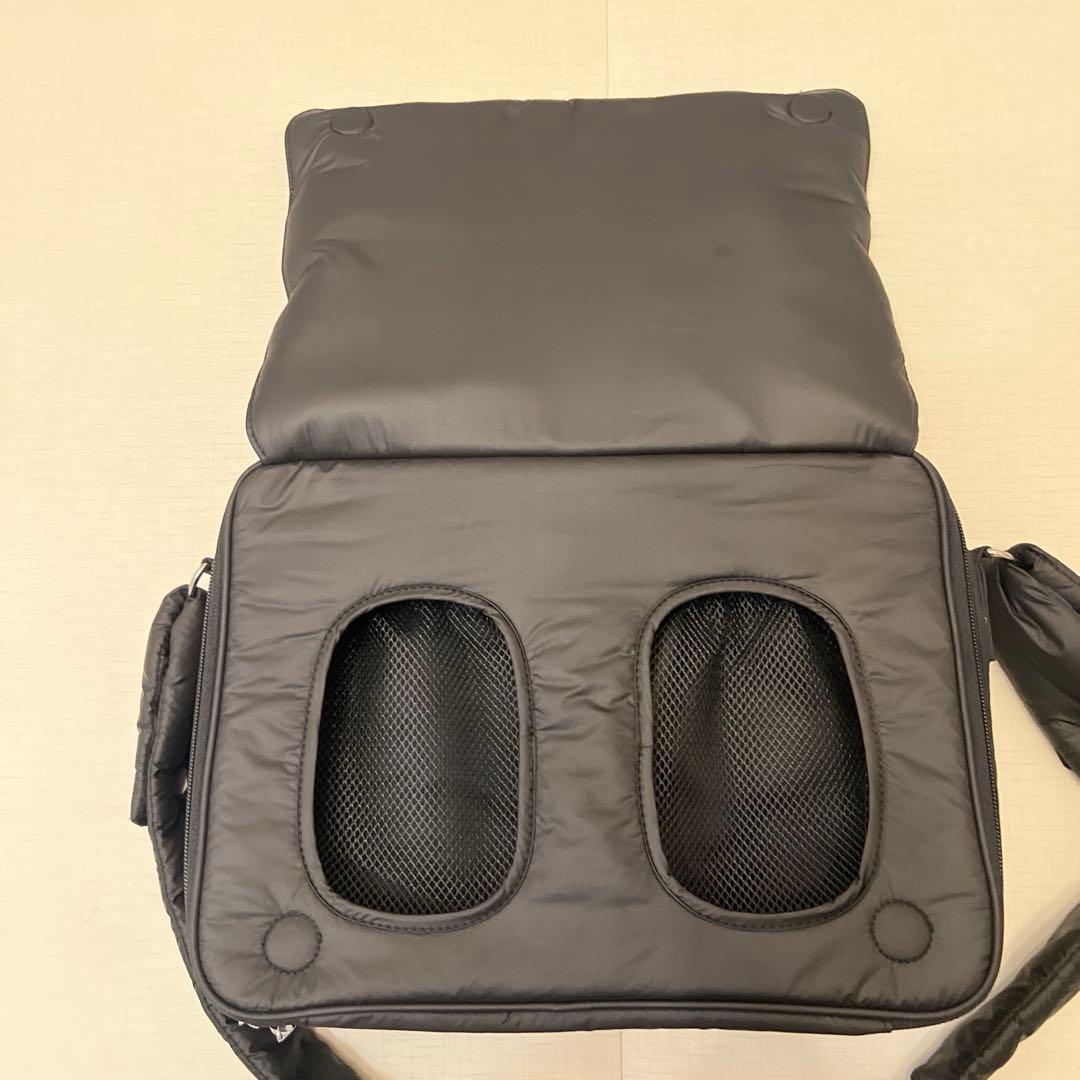 【美品】calin カラン マザーズバッグ ブラック キルティング マグネット式