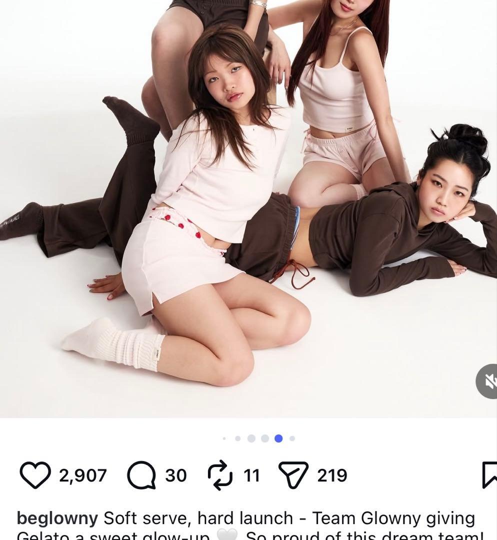 GLOWNY ピンク カジュアルセット