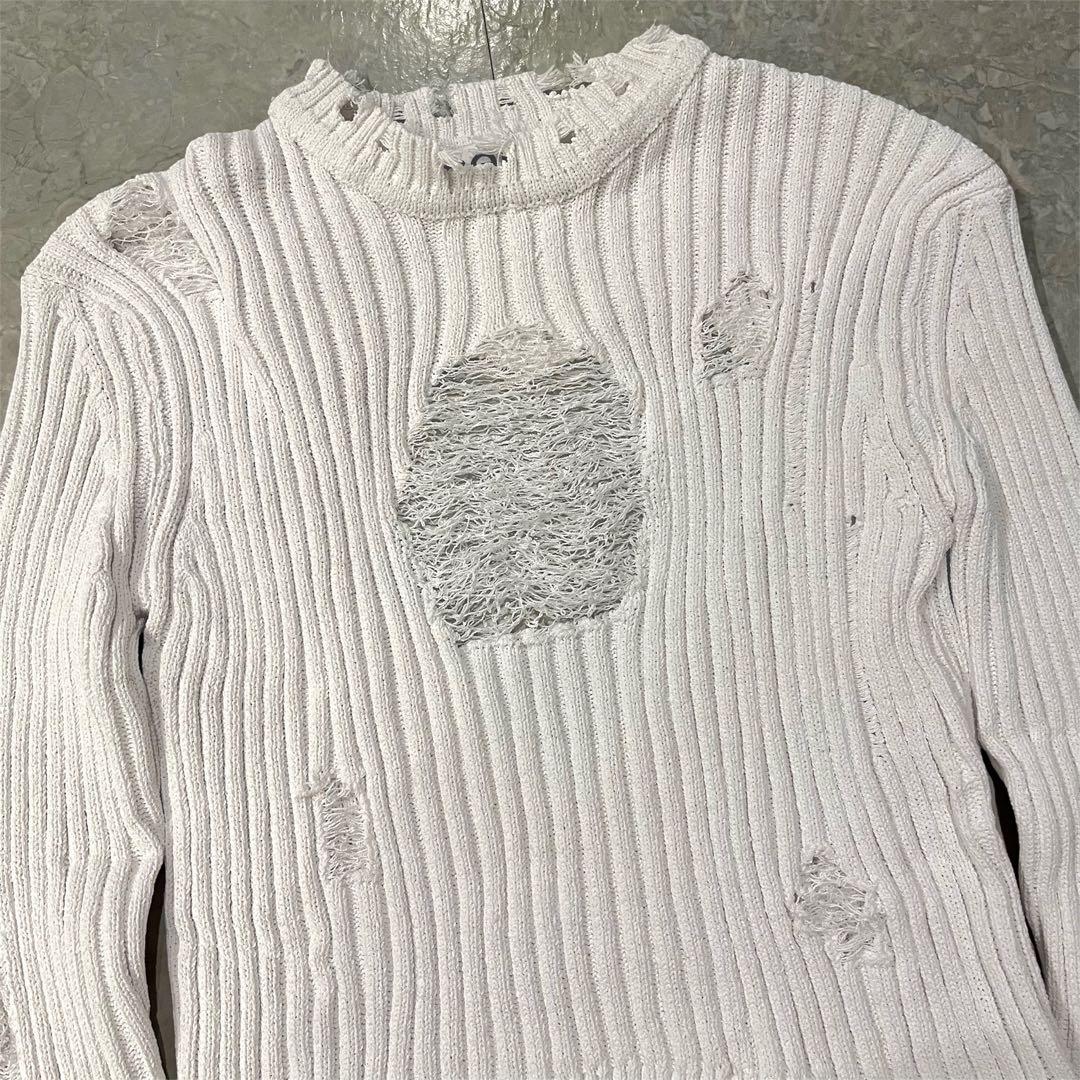 【新品未使用】open Yy デザインニットセーター ホワイト