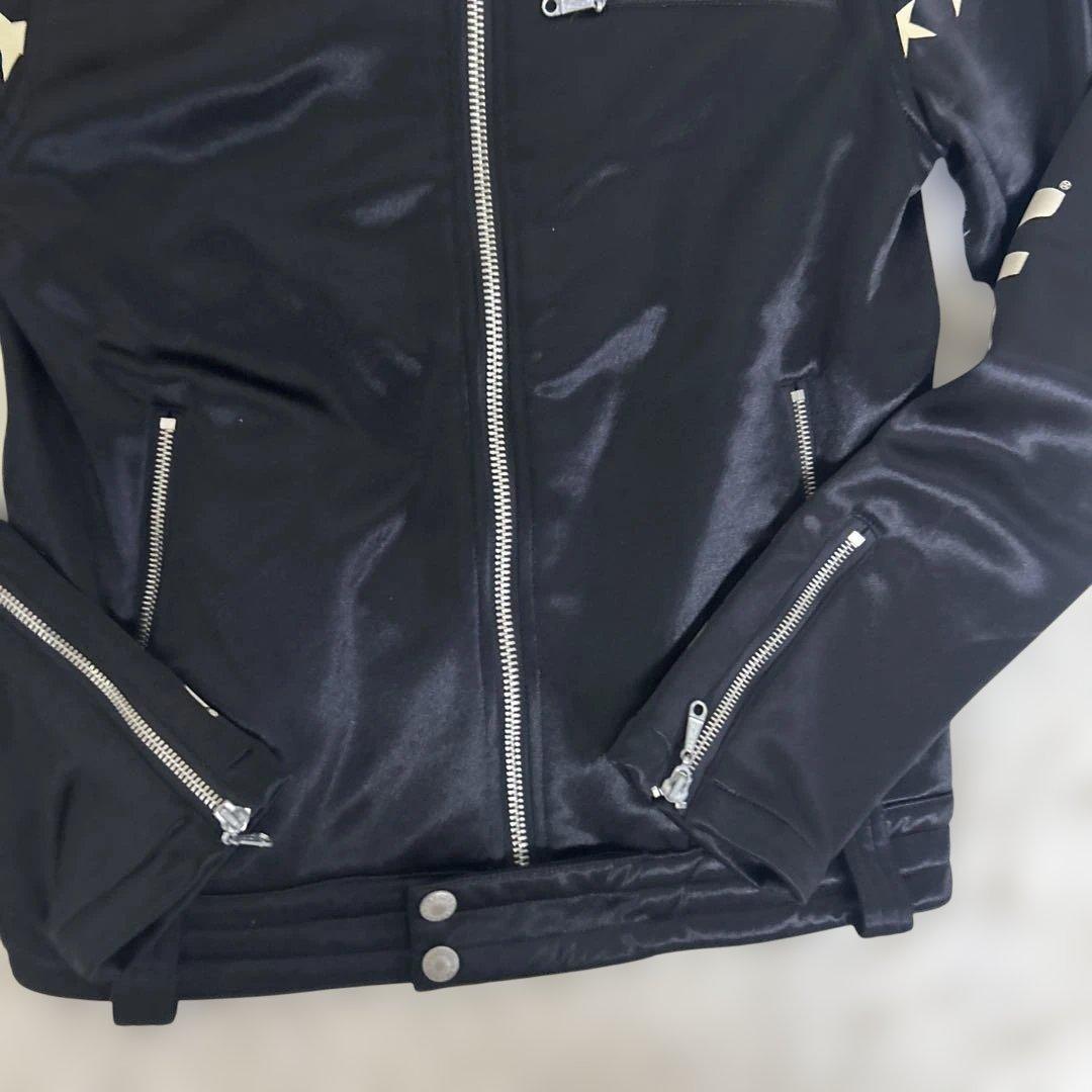 極美品 バンソン モーターサイクルジャケット ワッペン アメリカ国旗 星