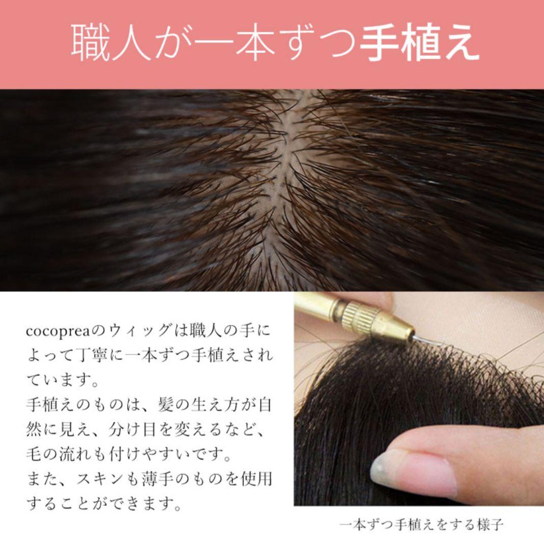 人毛100% 総手植え ハイクオリティトップピース 30cm