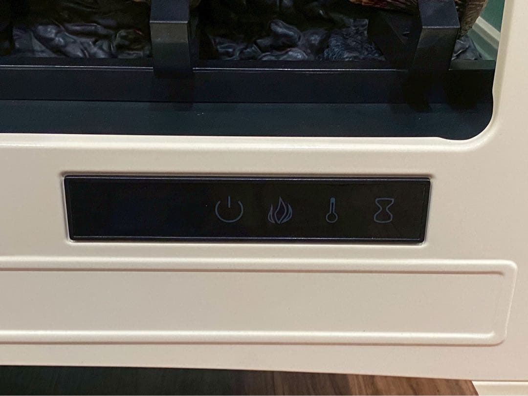 新品 未使用 暖炉型ファンヒーター 白 ホワイト 白家具 インテリア ストーブ