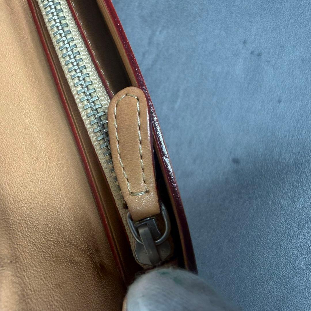 【美品】GANZO コードバン V字マチ 長財布 小銭入れ付き ダークネイビー