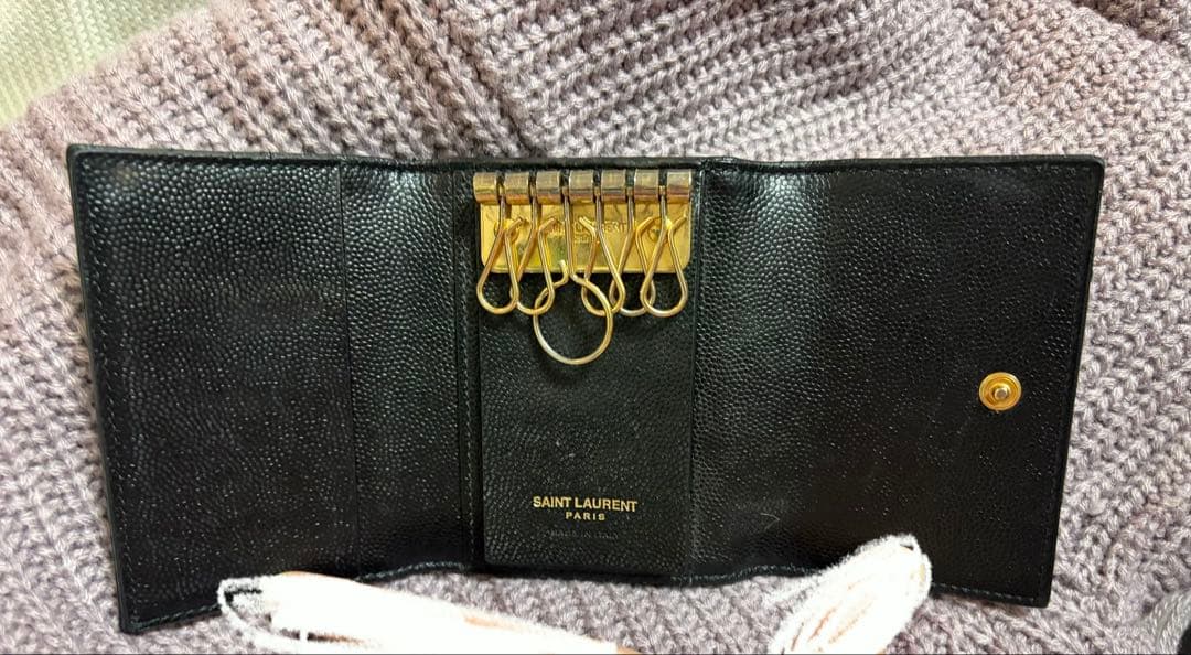 SAINT LAURENT YSLブラックキーケース