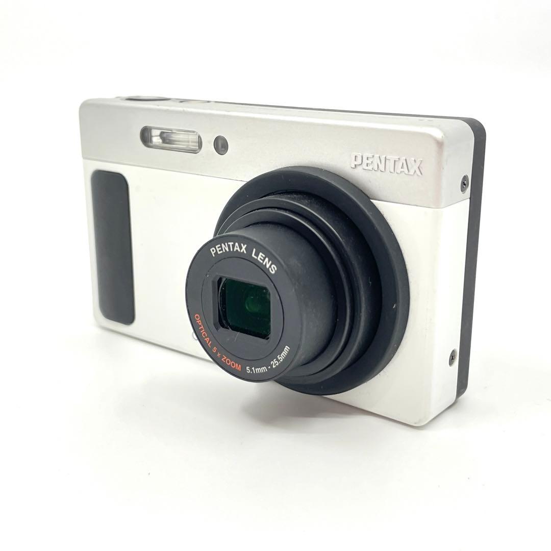 【スマホ転送セット】PENTAX OPTIO H90 ホワイト オールドコンデジ