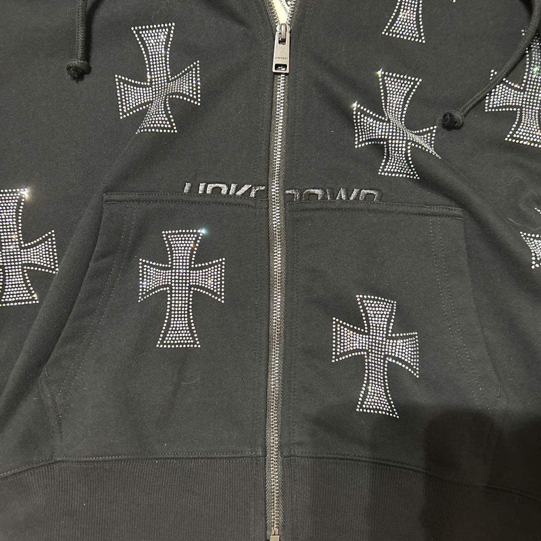 UNKNOWN ブラック フルジップパーカー (新品)