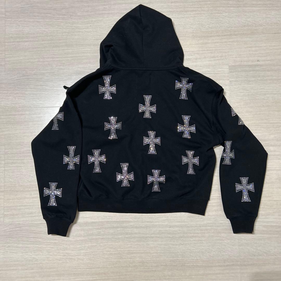 UNKNOWN ブラック フルジップパーカー (新品)