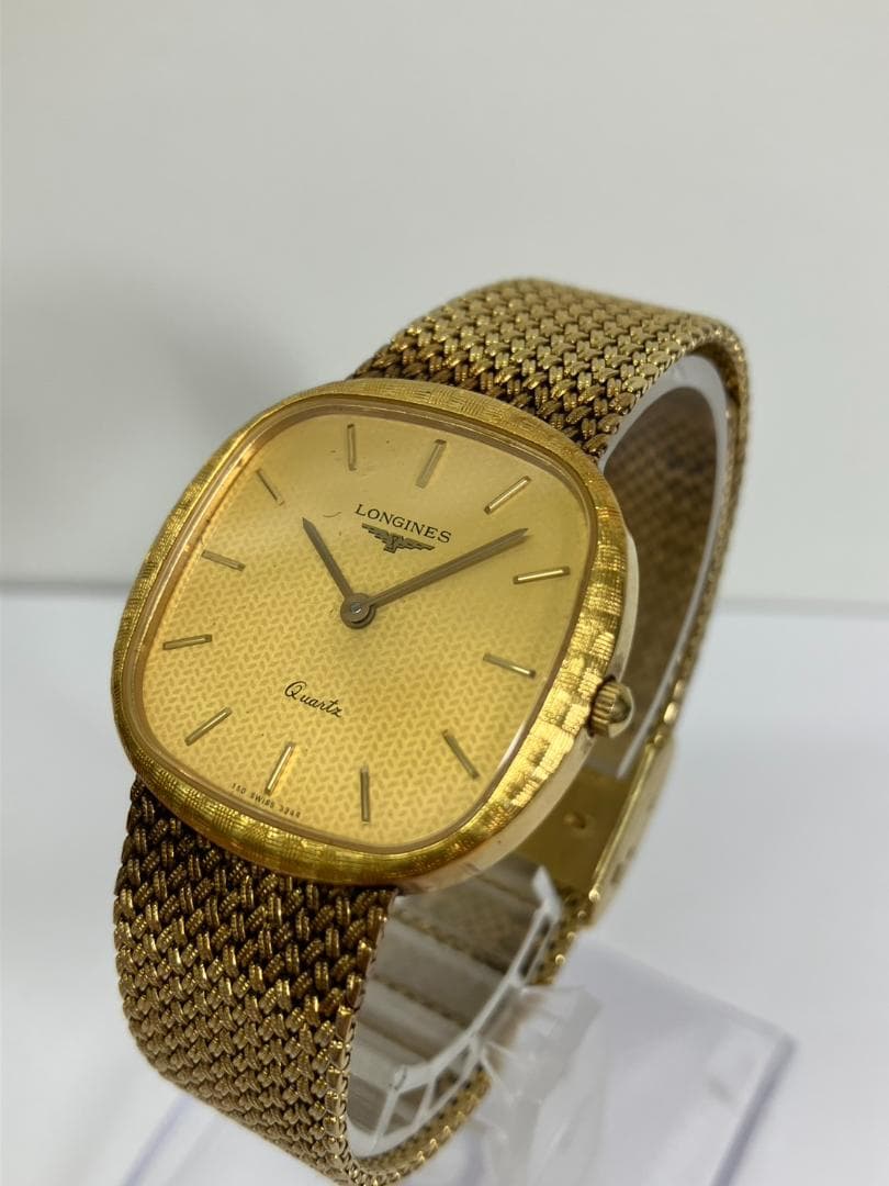 美品　ロンジン　LONGINES　クオーツ時計　ゴールド　電池交換済み　稼働品