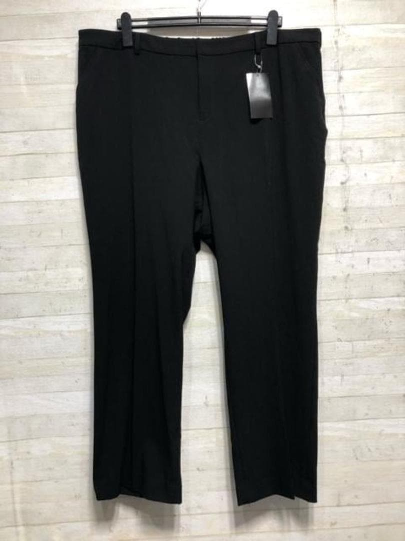 新品☆6L黒系無地ストレートパンツスーツお仕事・フォーマルに〇A775
