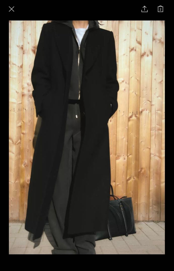 ZARA　ウールロングコートL（タグつき）