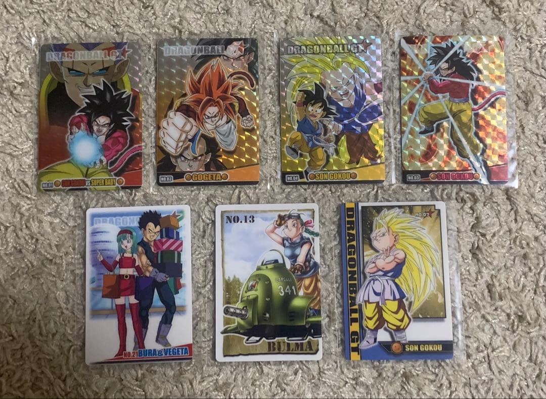 ドラゴンボールZ グミ　プラスチックカード　43枚　カード　日本製　裏面青　赤