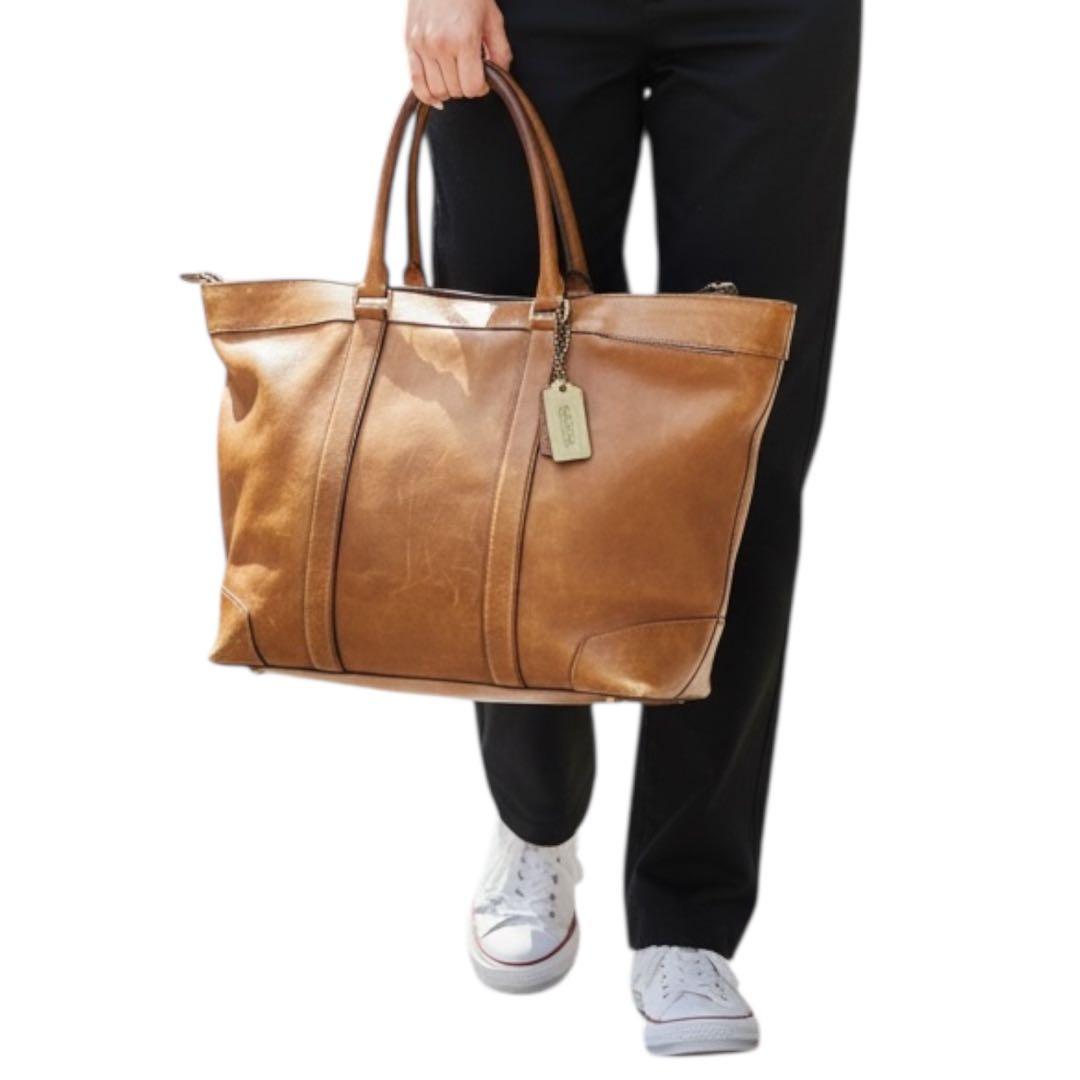 コーチ COACH ブラウン トートバッグ トラベルバッグ ヴィンテージ 茶