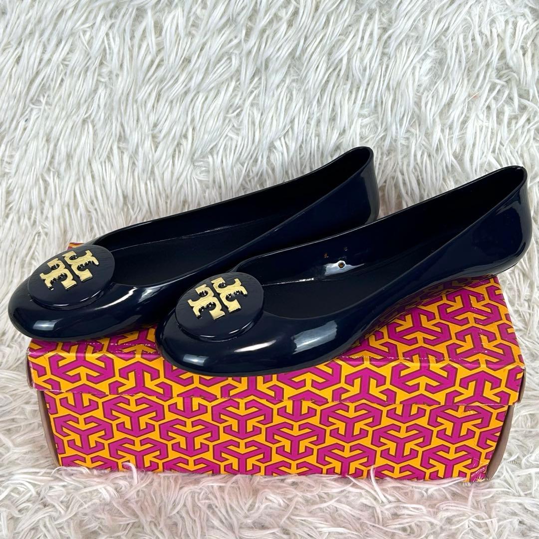 ✨極美品✨トリーバーチ フラットシューズ レインシューズ ネイビー ラバー 8