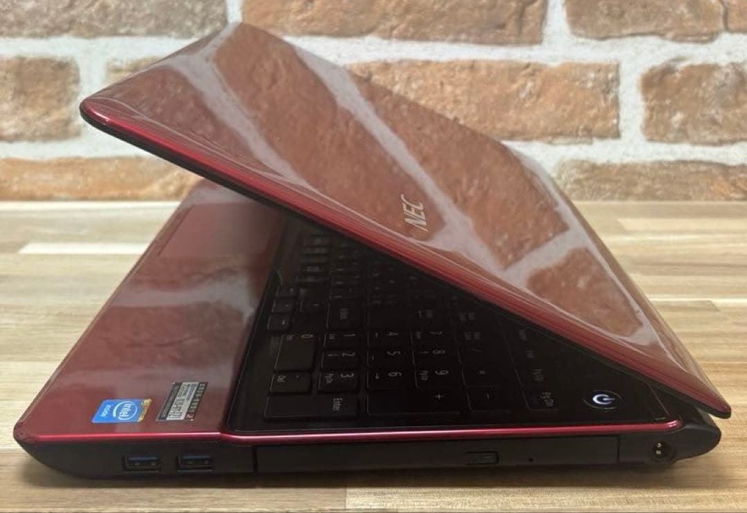 NEC ノートパソコン Windows11 Office搭載 美品 レッド